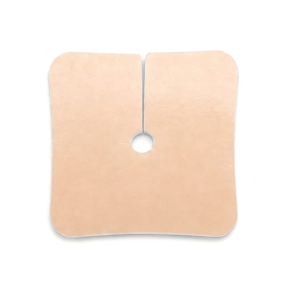 Curativo de espuma de silicone para traqueostomia (design dividido)