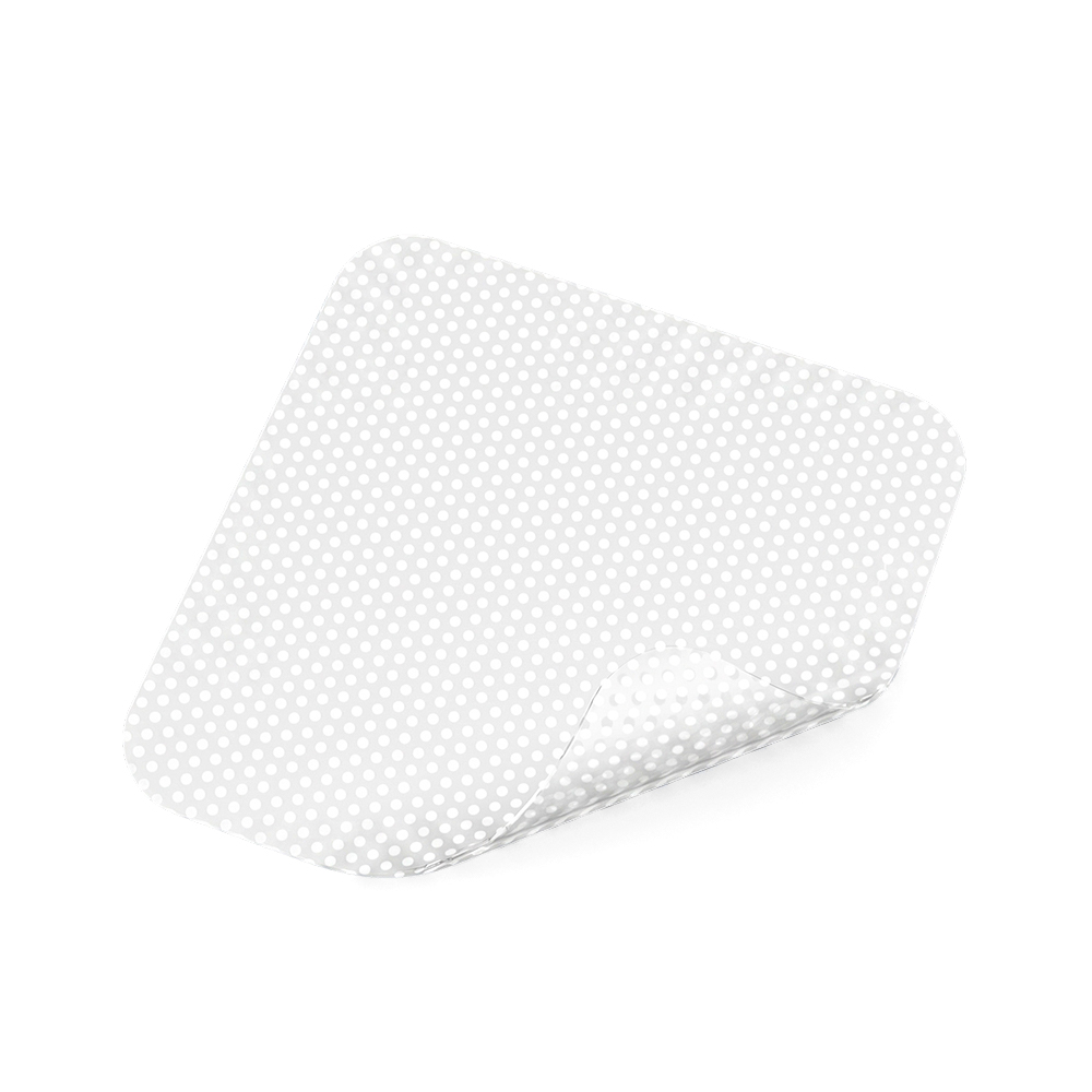 Curativo de camada de contato com ferida de silicone perfurado