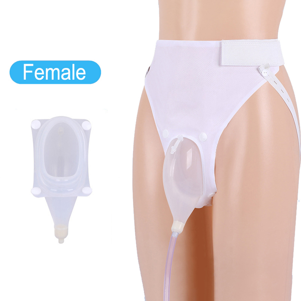 Coletor urinário externo de silicone para mulheres