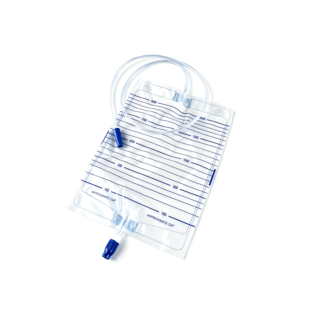 1000ml/1500ml/2000ml Saco de urina com design à prova de vazamentos de grau médico de precisão com válvula de parafuso