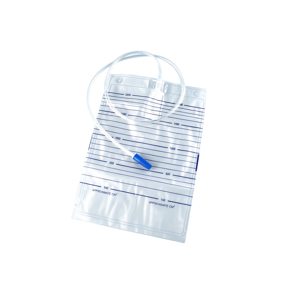 1000ml/1500ml/2000ml Opções estéreis Saco de urina de PVC não tóxico de grau médico sem válvula